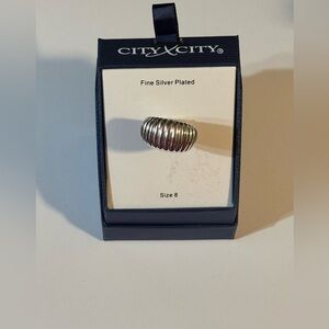 City X City Size 8 Women’s Fine Silver Plated Ring NWT